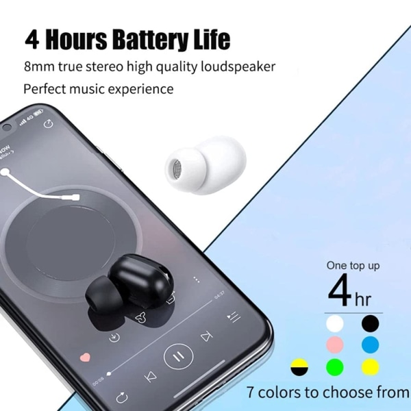 Bluetooth-hovedtelefon Stereo Mini håndfri sportshovedtelefon (sort guld)