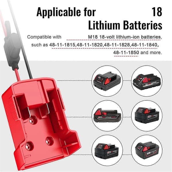 Power Wheels-adapter til Milwaukee M18-batteri til Peg-Perego