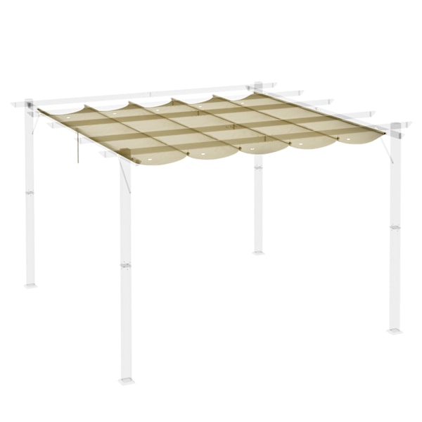 Rootz pergola ersättningstak - tak - solskydd - regnavrinning - 250L x 255B cm - brun polyester 1