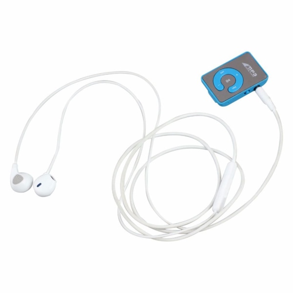 Plastik Spejl Klip USB MP3 Afspiller Bærbar Musik Media Støtte Black