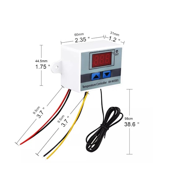 Termostat og temperaturprogrammering intelligent temperaturkontrolkontakt XH-W3002, 12V 120W