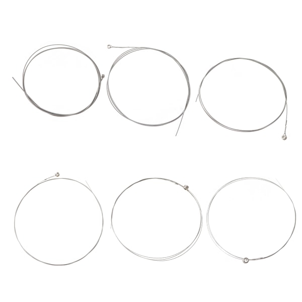 Set med 6 stål 150XL/023 gauge elgitarstrenger