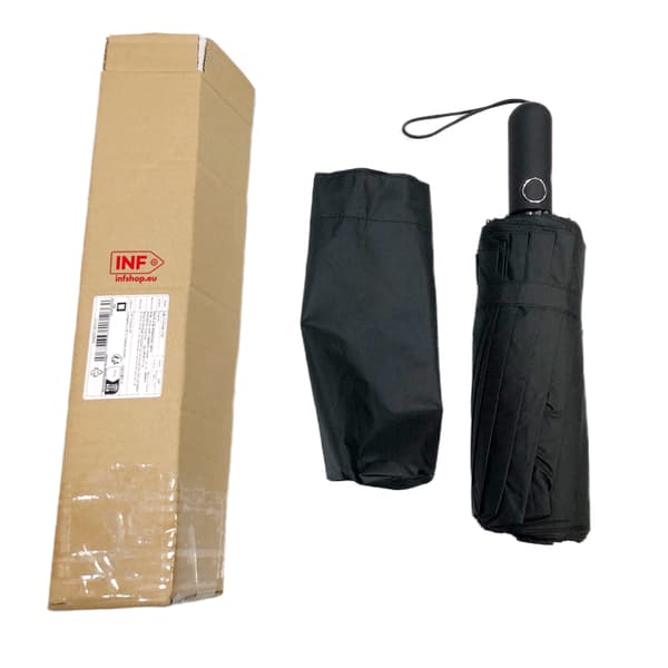 Fully Automatic Umbrella with 48 Ribs: Stormproof and Wind-Resistant Construction for Double Protection Black{azc} Black 720