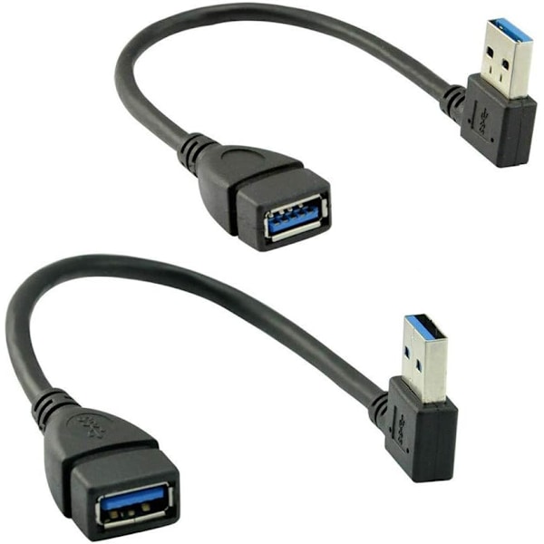 2 left and right corner USB 3.0 male to female extension cable