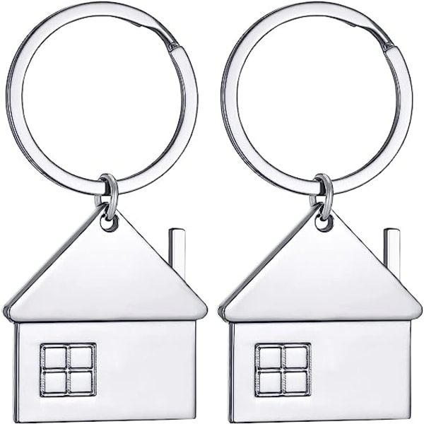 2 delar hemnyckelring, husnyckelring, matchande nyckelring Nytt hem Inflyttningsfest Presenter till vänner Par och familj