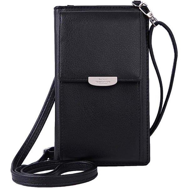 Dame Lommebok Cross-Body Veske PU Lær Mobiltelefon Skulder Veske Liten Dame Pung Mobiltelefon Mini Veske Kort Holder Skulder Veske