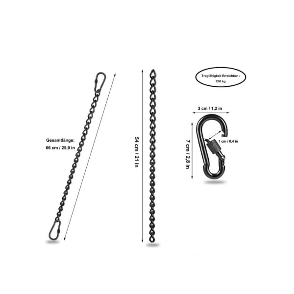 Forlængerkæde til hængestol, hængestolkæde i rustfrit stål