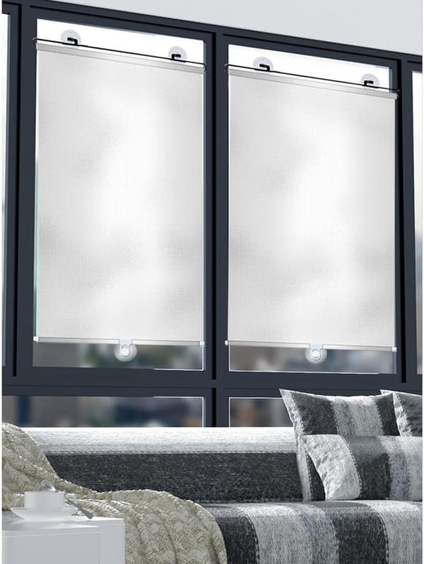 Sunshade Roller Blind with Suction Cups - Telescopic, Portable Blackout Roller Blind, Car Sunshade Roller Blind - Silver 1 st-40*60cm
