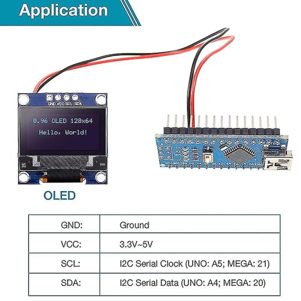 10 kpl Oled-näyttömoduuli Ssd1306-ohjain Arduino Raspberry Pi:lle