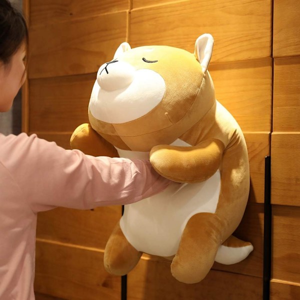 Shiba Inu Plyschkudde, Mjuk Corgi Plyschdjur Leksak Söt Sovande Valpdocka Presenter