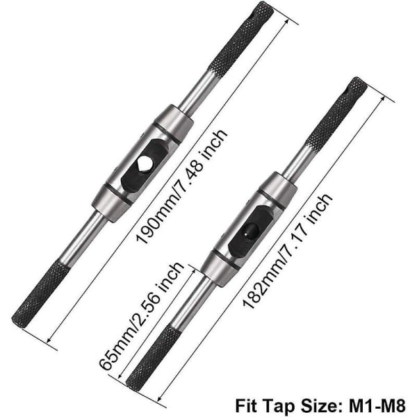 Almi Handle Wrench M1-m8 Justerbara kranar Rak Hållare Tap Reamer Wrench Gift