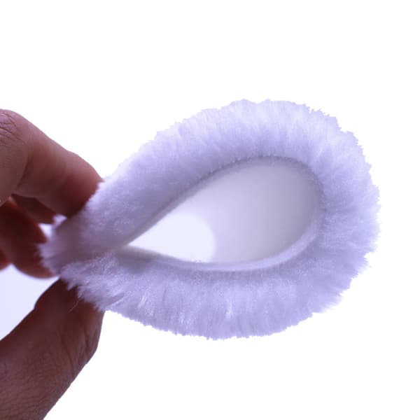5-pack 4 tums polerplattor i syntetull för bilpolermaskin med borrchuckadapter