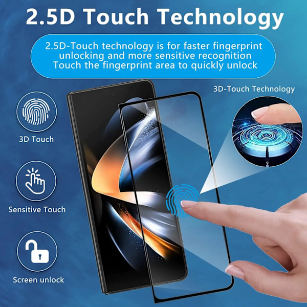 3 stk. Herdet Glass til Samsung Galaxy Z Fold 5 Skjermbeskytter Telefon Herdet Glass Beskyttelsesfilm