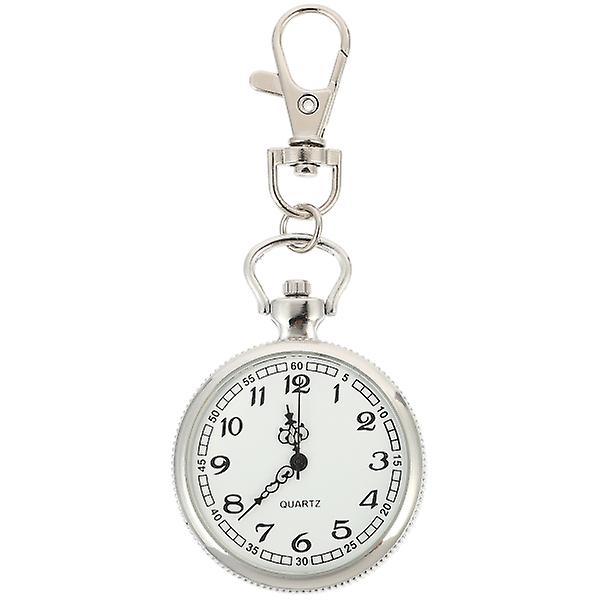 1 stk praktisk sygeplejerskeur Fashion Quartz Watch Bærbart hængende ur（9X4cm，Hvid）