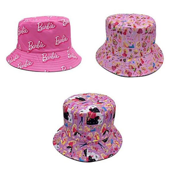 Barbie Bucket Hat med alfabettrykk for sommermoro og utendørsfester 1