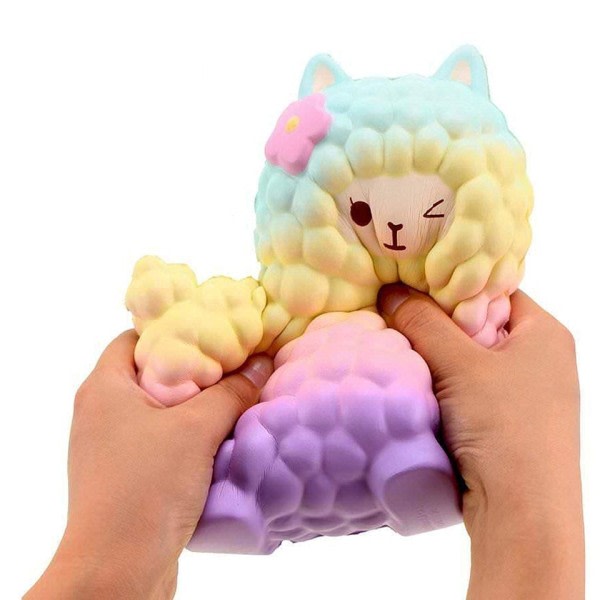 Cute Sheep Alpaca Squishy Toy Cute Galaxy Slow Rising Animal Squishy Squish Exquisite Kids Action Figures