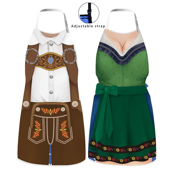 Oktoberfest Justerbart 3D-trykt forkle for fest og arrangement C C 60*80cm