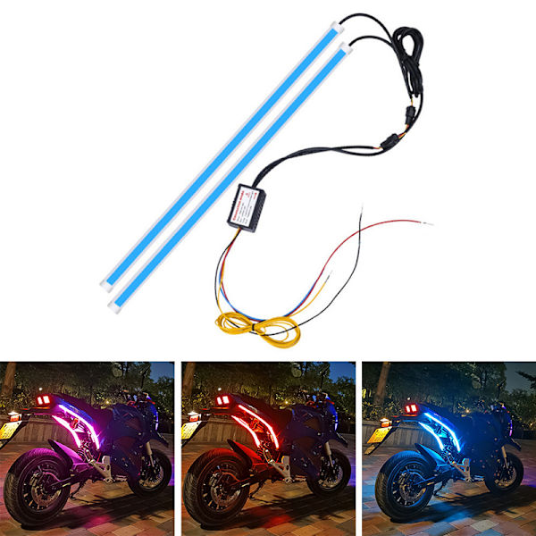 Motorcykel blinklys LED kørelys baglygter DRL D White