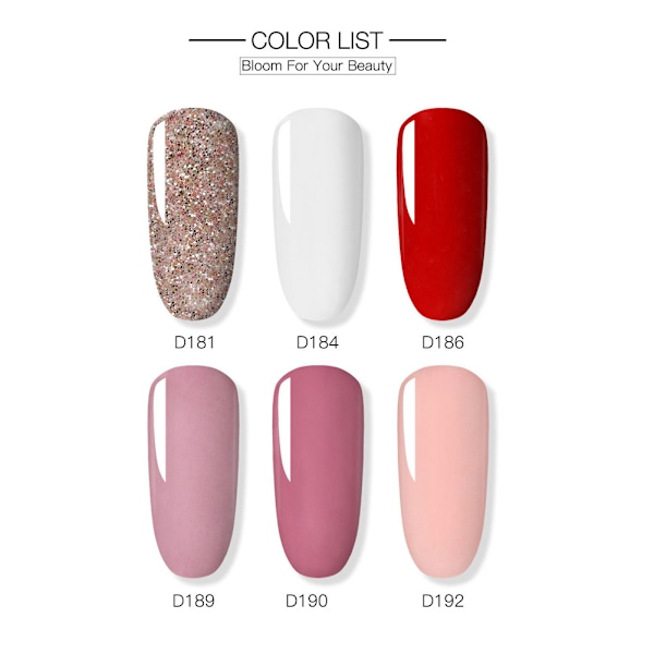 Nagel Akryl Pulver Naglar Dipp Pulver Nagelkonst Dekoration Kit Set