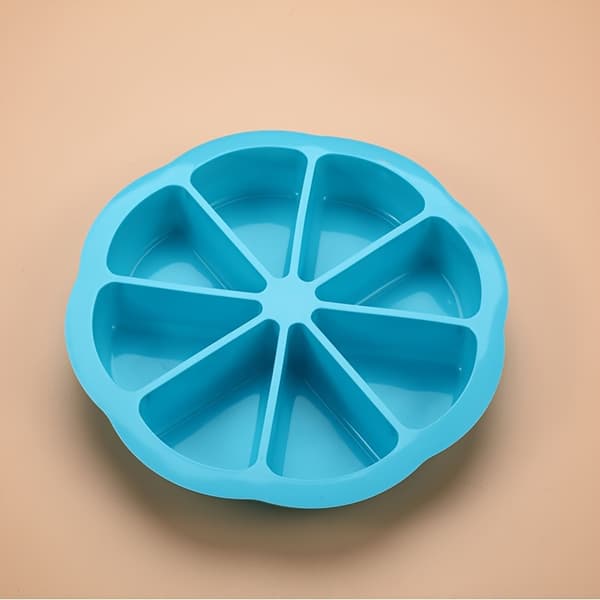 Silikone Trekant Kageform Sæt, Non-Stick 8-Huls Bageform til Muffins & Cupcakes Blue