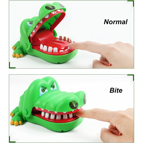 Siste krokodilleleke Klassisk munntannlege Bite Finger Familielek Barn Barn Action Ferdighetsspill (16x13,5x8cm)