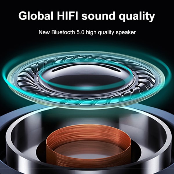 Bluetooth-headset med dubbla mikrofoner V5.0 Handsfree Bluetooth-hörlurar med 25 timmars samtalstid