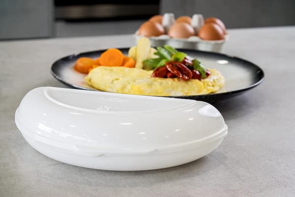 Mikrobølgeovn Omelettmaker, Eggmaker, Enkel å Rengjøre Plast, Hvit