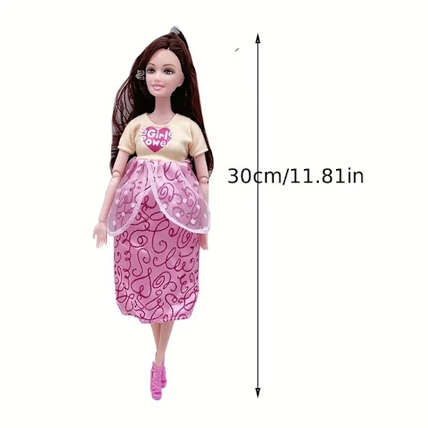 11,8'' Modegraviddocka med 2 Bebisar - Modern Klänning Prinsessdocka Pedagogisk Leksak