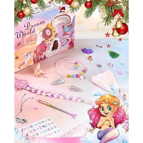 Adventtikalenteri 2023 lapsille, Adventtikalenteri tyttö Countdown-päivät jouluyllätyslahja 1