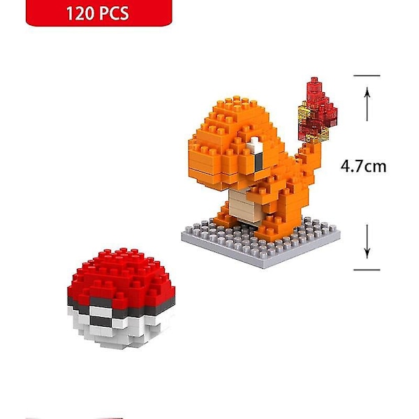 Nano Blocks Små Byggeklodser Pikachu Murstensmodel Uddannelsesmæssige Legetøj Til Børn Fødselsdag Mursten Charmander