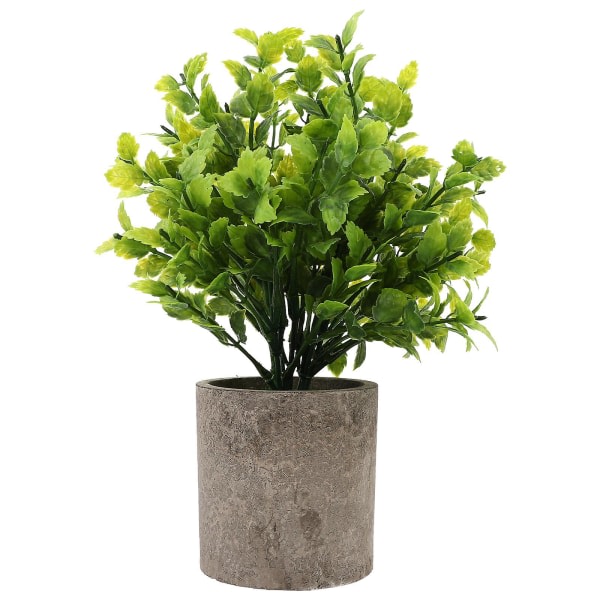 1 stk kunstig grøn potteplante simuleringsplante pottet indendørs grøn plante (20X20CM, grøn)