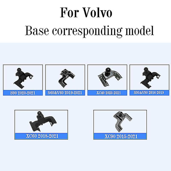 Puhelinteline Volvon XC60 XC40 XC90 S60 V60 S90 GPS-teline Auto Gravity Mount Auton Puhelinteline Auton Tarvikkeet color