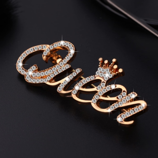 Queen Crown Brooch Pins for Women Bling