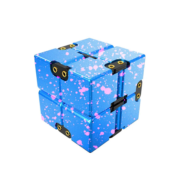 Metall Infinity Cube Anti Stress Aluminiumlegering Enkel Spill Kontor Flip Kubisk Fidget Leker genshin Voksne Angst Relief qiyi tilpasset