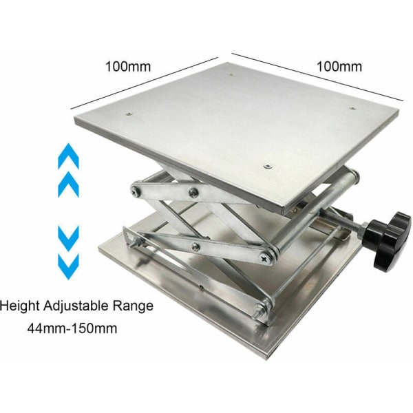 GTA løftebord i rustfritt stål mini løfteplattformholder laboratorieløfteplattform for kjemisk biologi eksperimenter/løsningsmidler