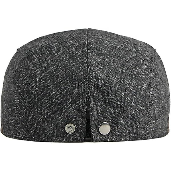 Flat Cap Herre Beret Hatt Høst Vinter Toppet Hatt Cabbie Hunter Hatt（Kaffee）