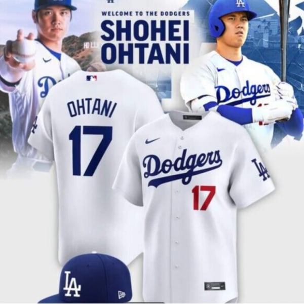 Shohei Ohtani DODGERS Hjemmetrøje til mænd med begrænset spillere - alle syet S