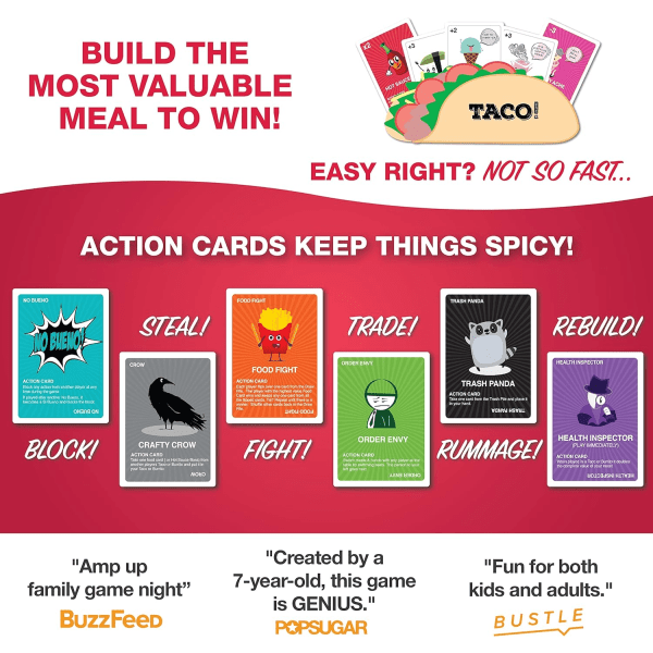 Taco vs Burrito Strategic family friendly solitaire game for