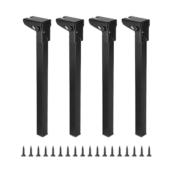 4 Stykker Sammenleggbare Bordben Sammenleggbare Bordben Allsidige Bærbare Stabile for Nattbord Benk Datamaskin Skrivebordstilbehør - Perfekt Height 60cm