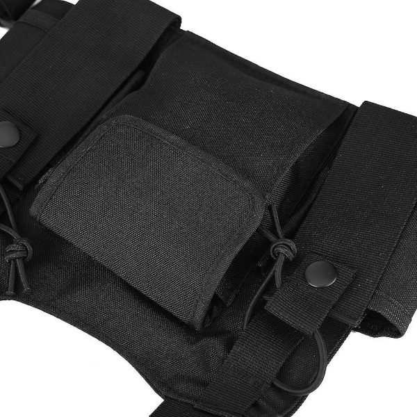 Walkie-talkie bröstväska, 1 st, svart