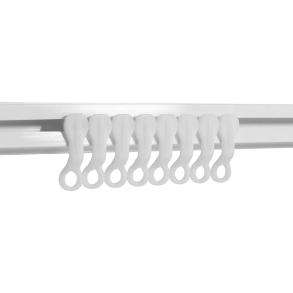 Glidkrokar Vita Plastgardinkrokar, 50-pack