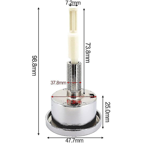 Geberit Type 280 Dobbel Spyl Trykknapp - ABS Krombelagt (274.006) - 1 Kg