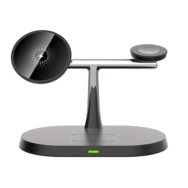 Magnetisk Trådlös Laddningsstation 3-i-1 Snabbladdningsställ för iPhone 15 14 13 12 Pro Max black