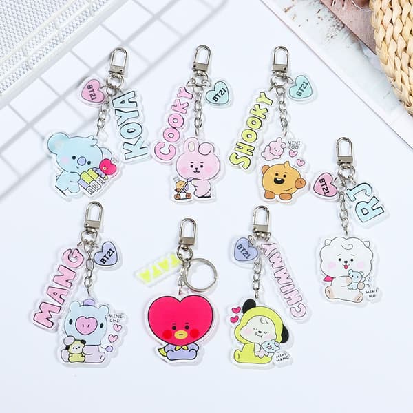 BTS Nøglering BT21 Nøglering - stock_xx