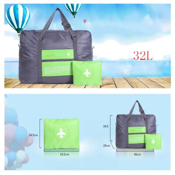 32L vaaleanpunainen matkalaukku taitettava käsimatkatavaralaukku olkalaukku laukku matkalaukku