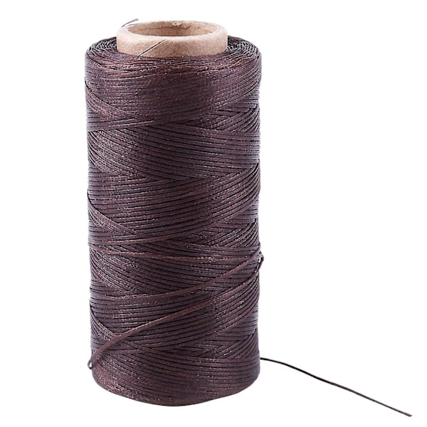 2 st 260m 150d 1mm Läder Sömnad Vaxad Vaxtråd Handnål Sladd Hantverk DIY Ny Mörkbrun &Dar