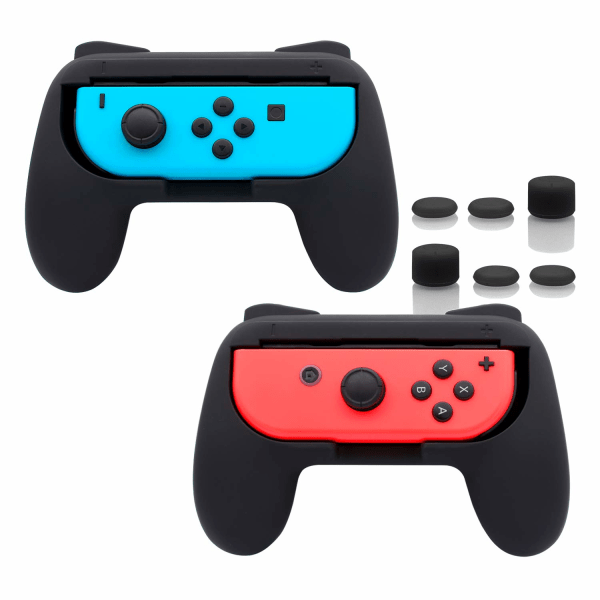Handtag som är kompatibla med Nintendo Switch för Joy Con & OLED-modell för Joycon black