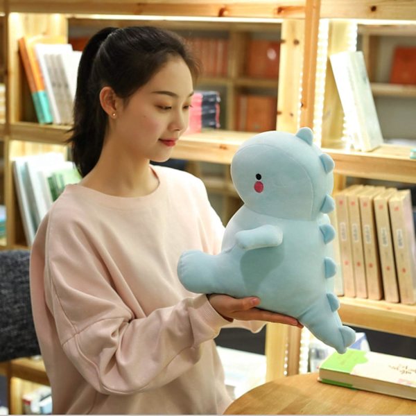 VHYHCY Söta Dinosaurie Plyschleksaker, Fet Dinosaurie Fylld Dockor, Mjuk Djur Dino Plushie, Födelsedagspresenter för Barn Flickor Pojkar Blå 12 tum Quiet Blue