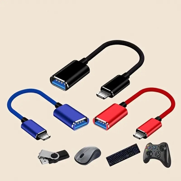 2in1 USB OTG Adapter Cable USB Female To Micro USB Male Converter