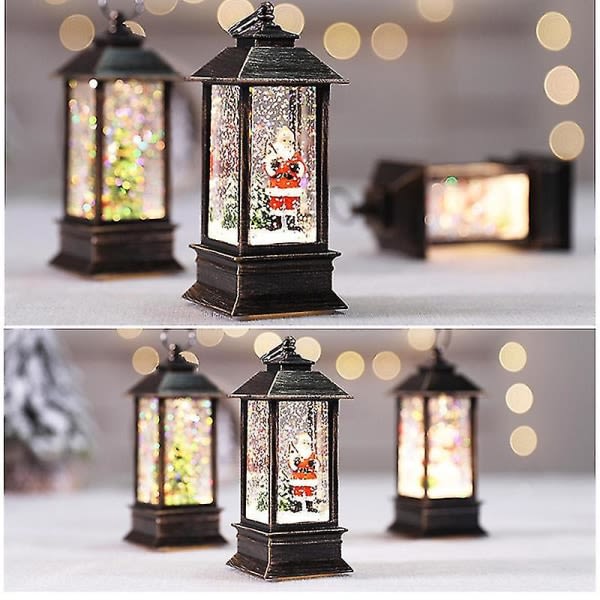 Paras lahja Led Christmas Crystal Lights Rotate Glitter Xmas Small Lantern | Fruugo Au-1 (Lumiukko)